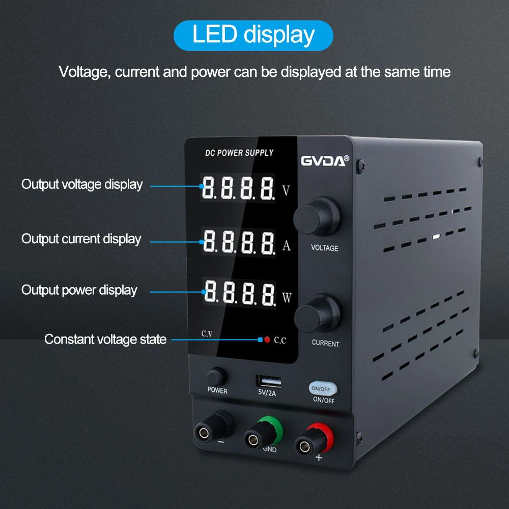 2022 Uusi saapuminen GVDA Jatkuva pyöriminen Enkooderi DC Lab Power Supply La...
