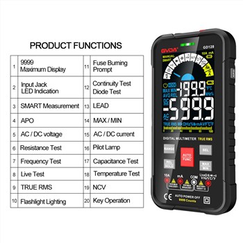 Ranskan asiakastilaus 500 kpl Smart Multimeter GD128