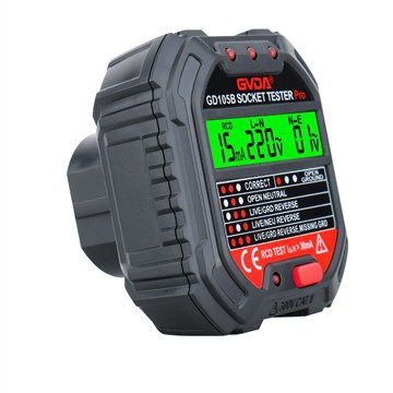 GVDA varastossa US Socket Tester, US 90-250V Plug Breaker Finder LCD-näytön t...